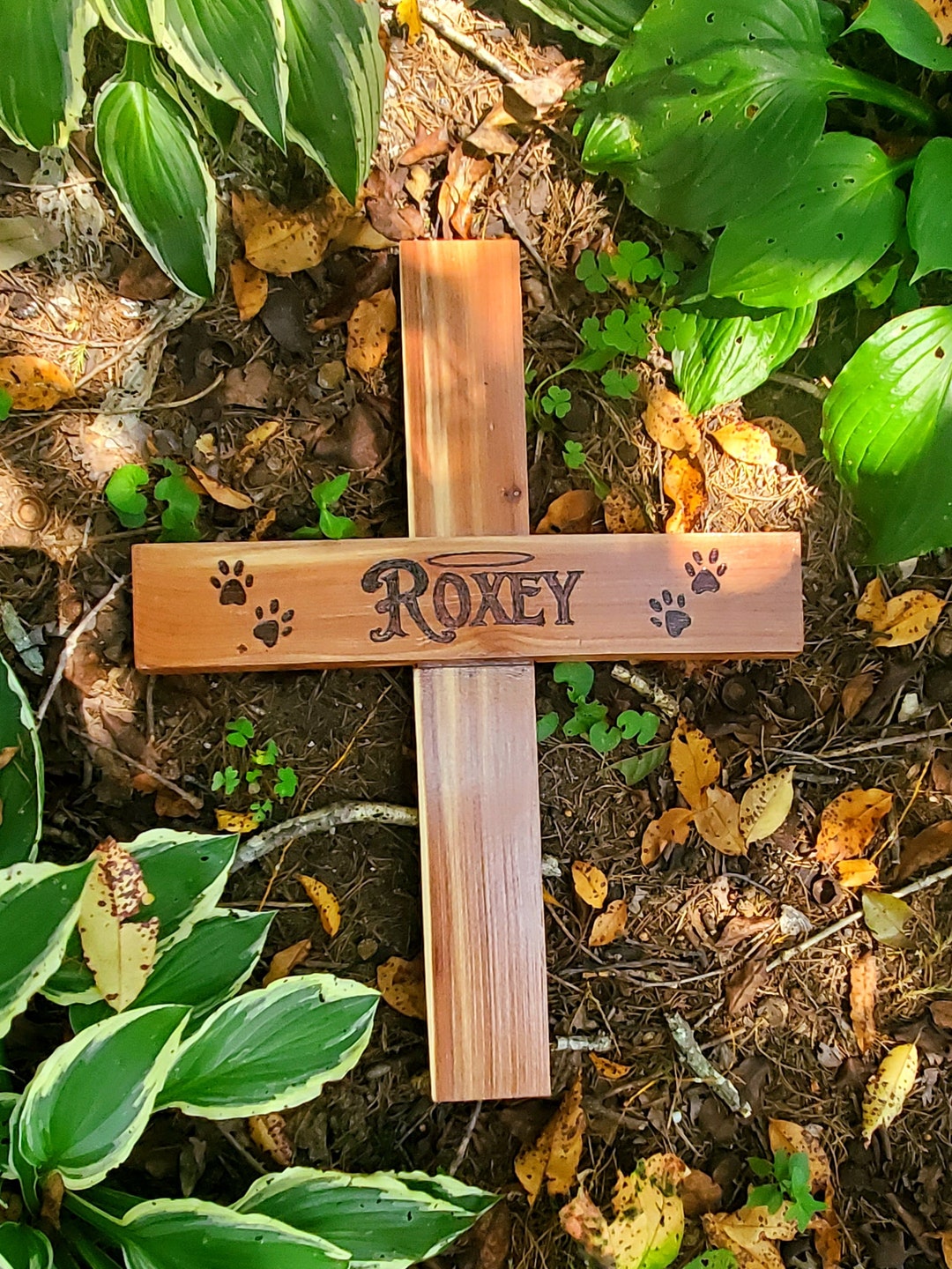 Personalized Pet Memorial Cedar Cross Custom Pet Memorial Etsy