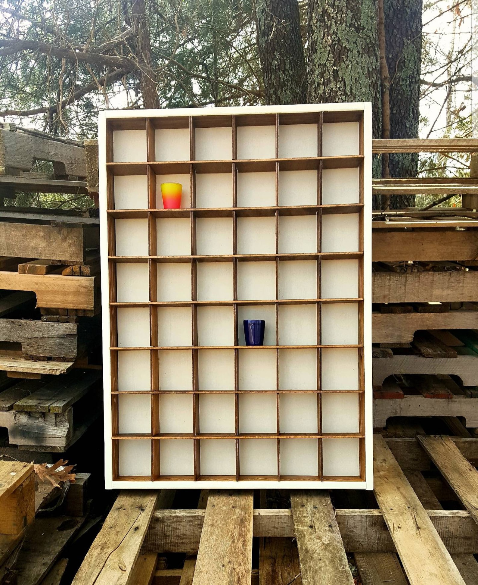 Shot Glass Display Shelf 48 Shot Glass Display Case Wall Etsy