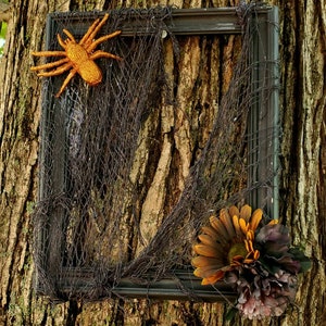 Victorian Style Halloween Frame, Spooky Halloween Frame, Handmade Halloween Decor, Fall Decor image 5