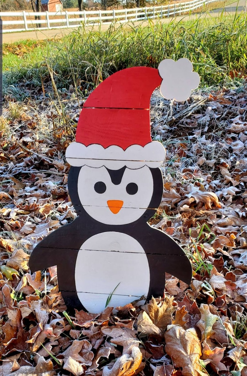 Christmas Penguin Yard Art Christmas Penguin Christmas Yard - Etsy