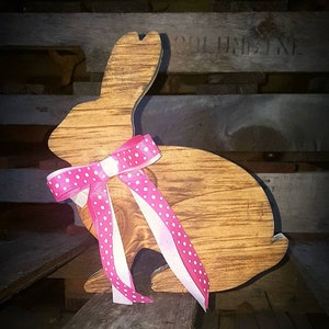 Wooden Easter Bunny, Easter Decor, Wood Easter Bunny Decor