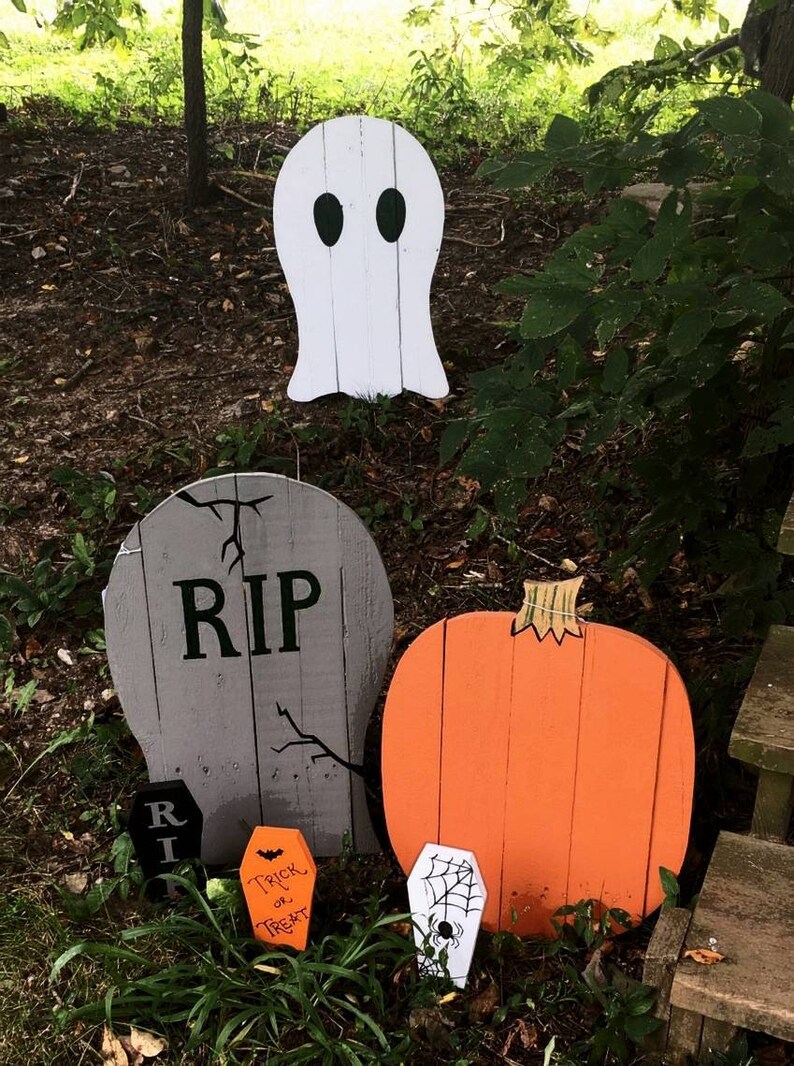 Large Halloween Yard Decor Wood Halloween Yard Decor Etsy