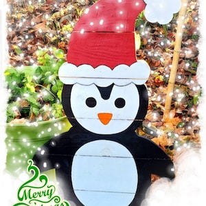 Christmas Penguin Yard Art, Christmas Penguin, Christmas Yard Decor