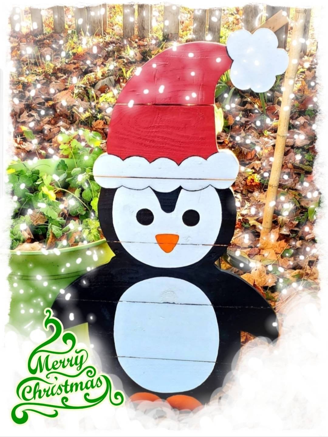 Christmas Penguin Yard Art Christmas Penguin Christmas Yard | Etsy