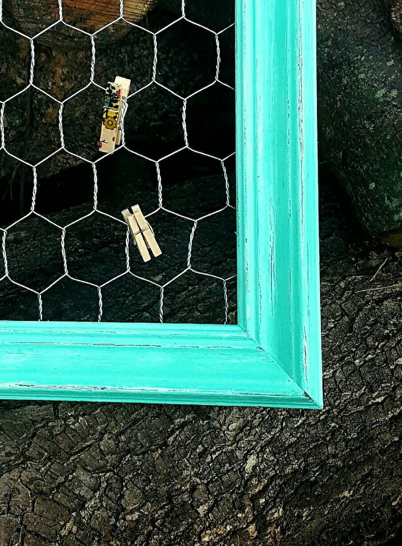 Distressed Chicken Wire Frame Chicken Wire Picture Frame Etsy