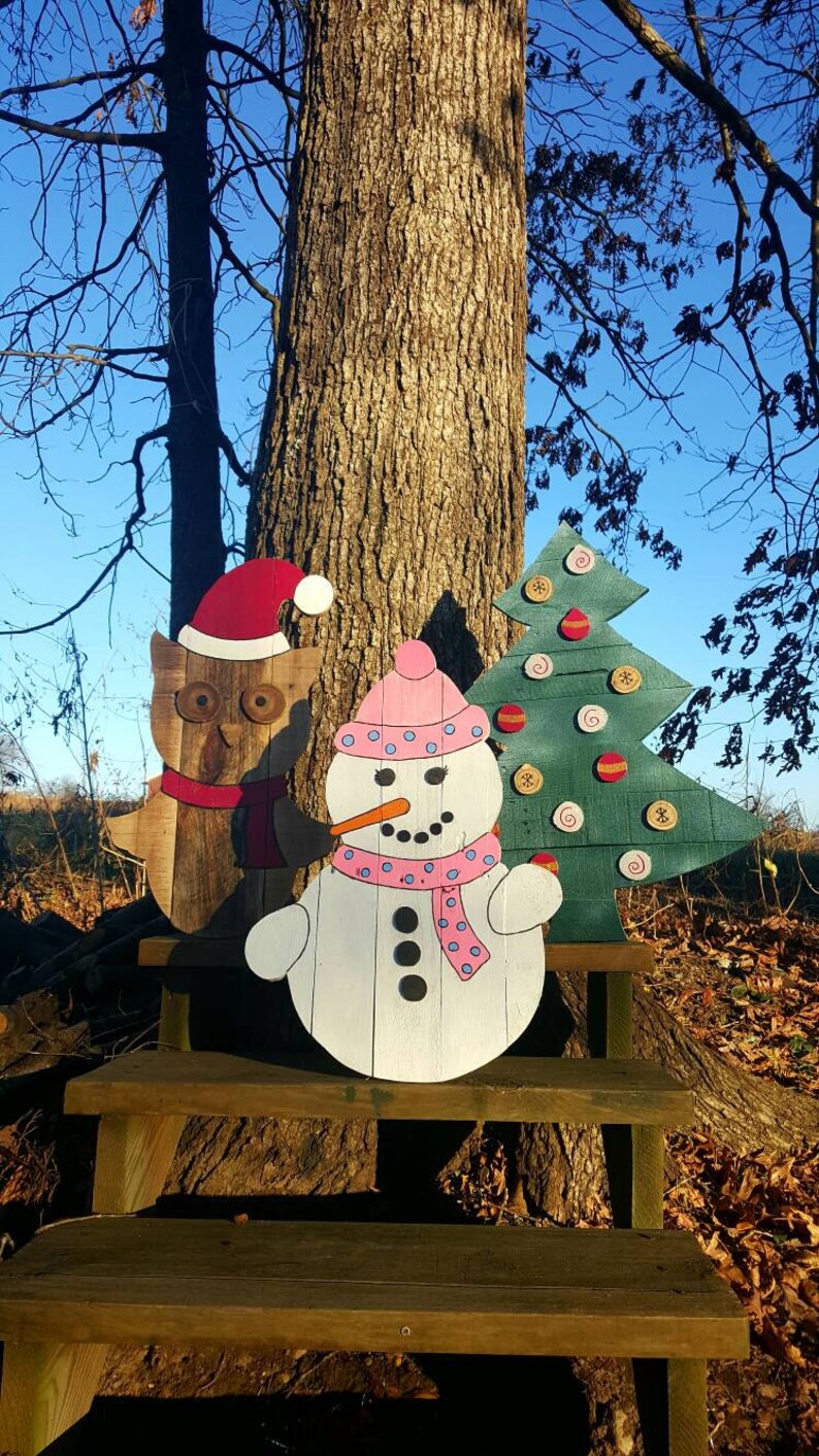 Pallet Christmas tree Outdoor Christmas tree Wood Christmas | Etsy