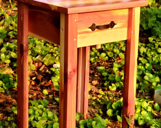 Eastern Red Cedar Nightstand Side Table - Etsy