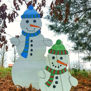 Large Pallet Snowman, Pallet Snowman, Christmas Decor, Outdoor Winter ...