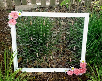 Boho Floral Frame, Floral Handmade Frame, Baby Shower Decor, Nursery Floral Wall