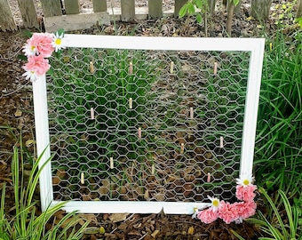 Boho Floral Frame, Floral Handmade Frame, Baby Shower Decor, Nursery Floral Wall
