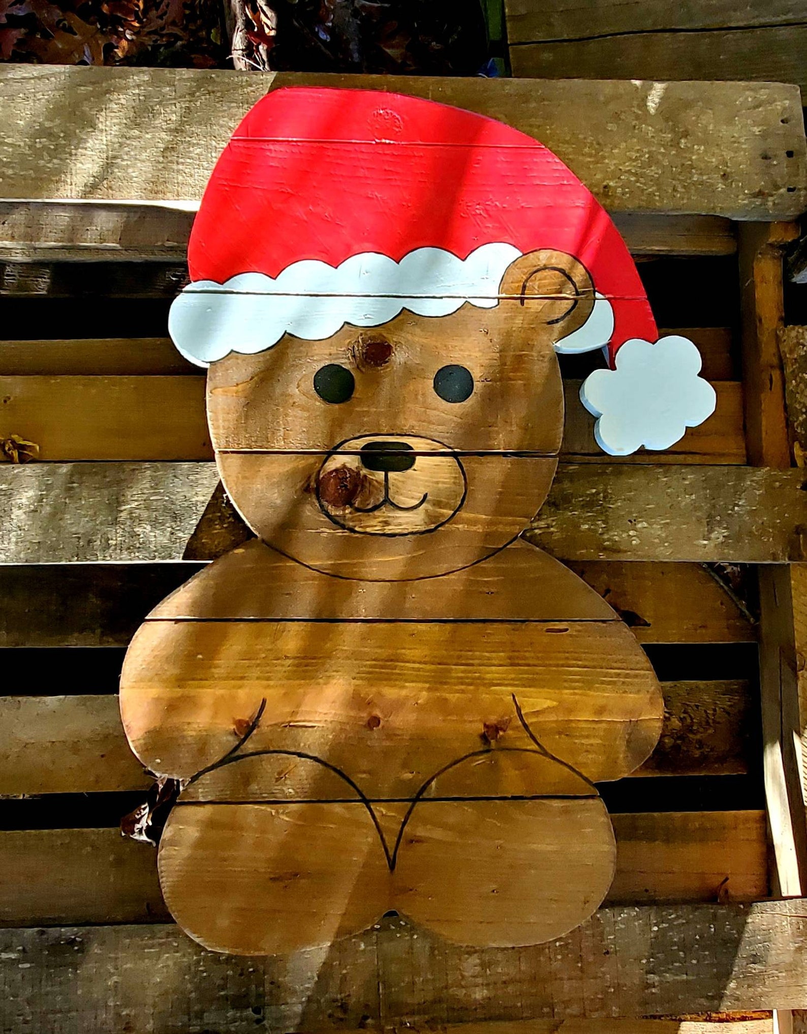 Christmas yard decor Christmas Bear Christmas Teddy Bear Etsy