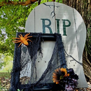 Victorian Style Halloween Frame, Spooky Halloween Frame, Handmade Halloween Decor, Fall Decor image 1