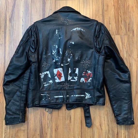 60s 70s Vintage Excelled Leather Biker Jacket
