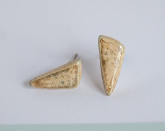 ceramic earthy geometric earrings