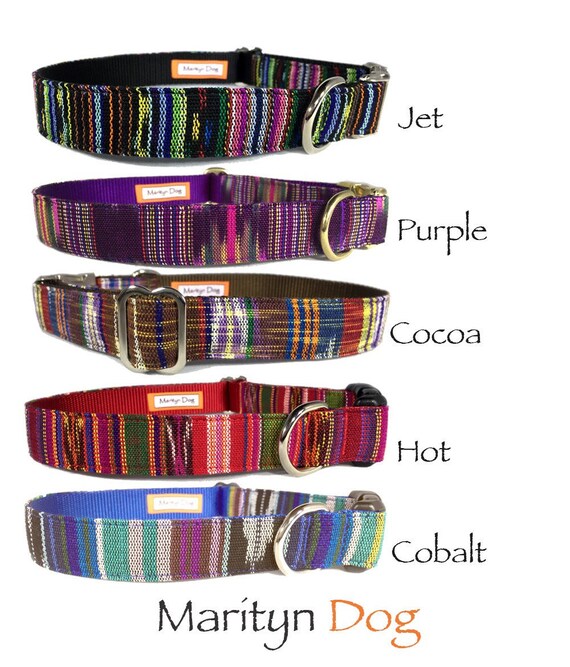 Dog Collar Southwest Dog Collar with Red Crosses Black and Red Southwest Style Dog Collar