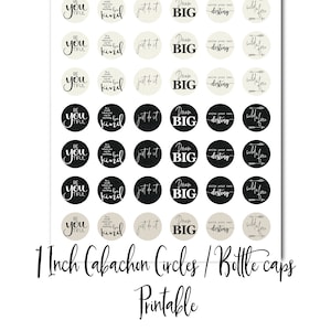 1 inch circles digital collage sheet cabochon printable bottle cap images pendant printable magnet printable bottlecaps inspirational quotes