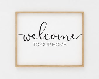 Welcome To Our Home Sign, Printable Wall Art, Welcome sign, Welcome printable, Welcome Porch Sign, Welcome to sign Welcome poster Home decor