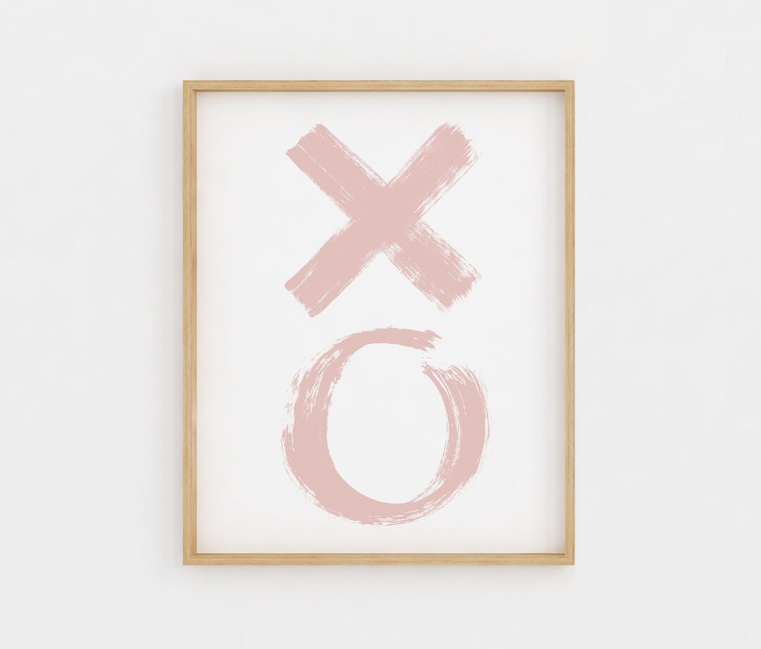 Pink XO Print, Nursery Wall Art Girl, Nursery Decor, Printable Wall Art