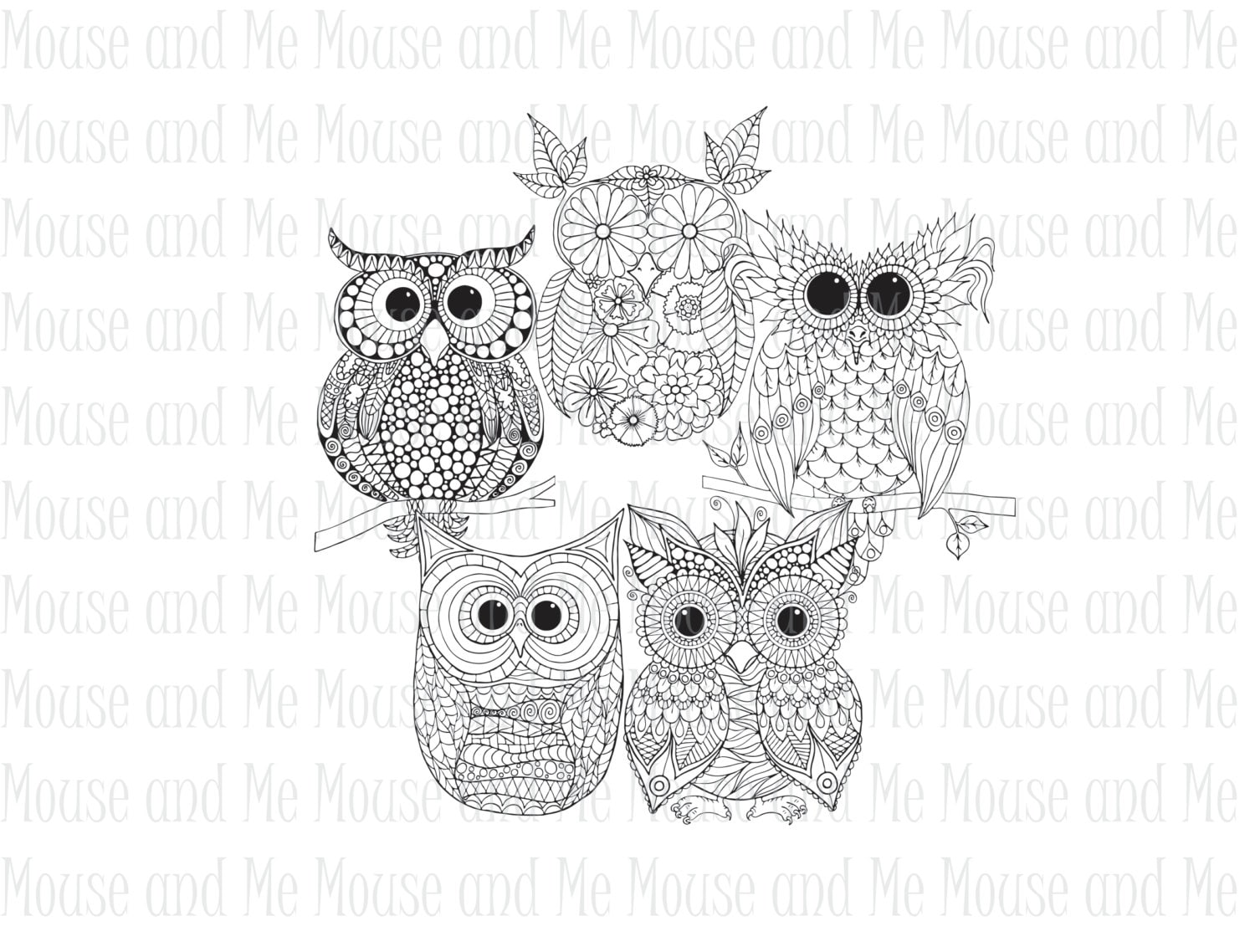 Coloring Pages For Stress Relief Of Owls