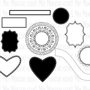 10 Printable Colouring Cards 5 with greetings and 5 without greetings. PLUS 10 blank frames and 10 ready-made greetings digital stamps image 4