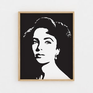Marilyn Monroe decor, Audrey Hepburn print, Elizabeth Taylor Printable Wall Art, 1950s Movie Theater Decor, Pop Art Print, Fashion Wall Art image 5