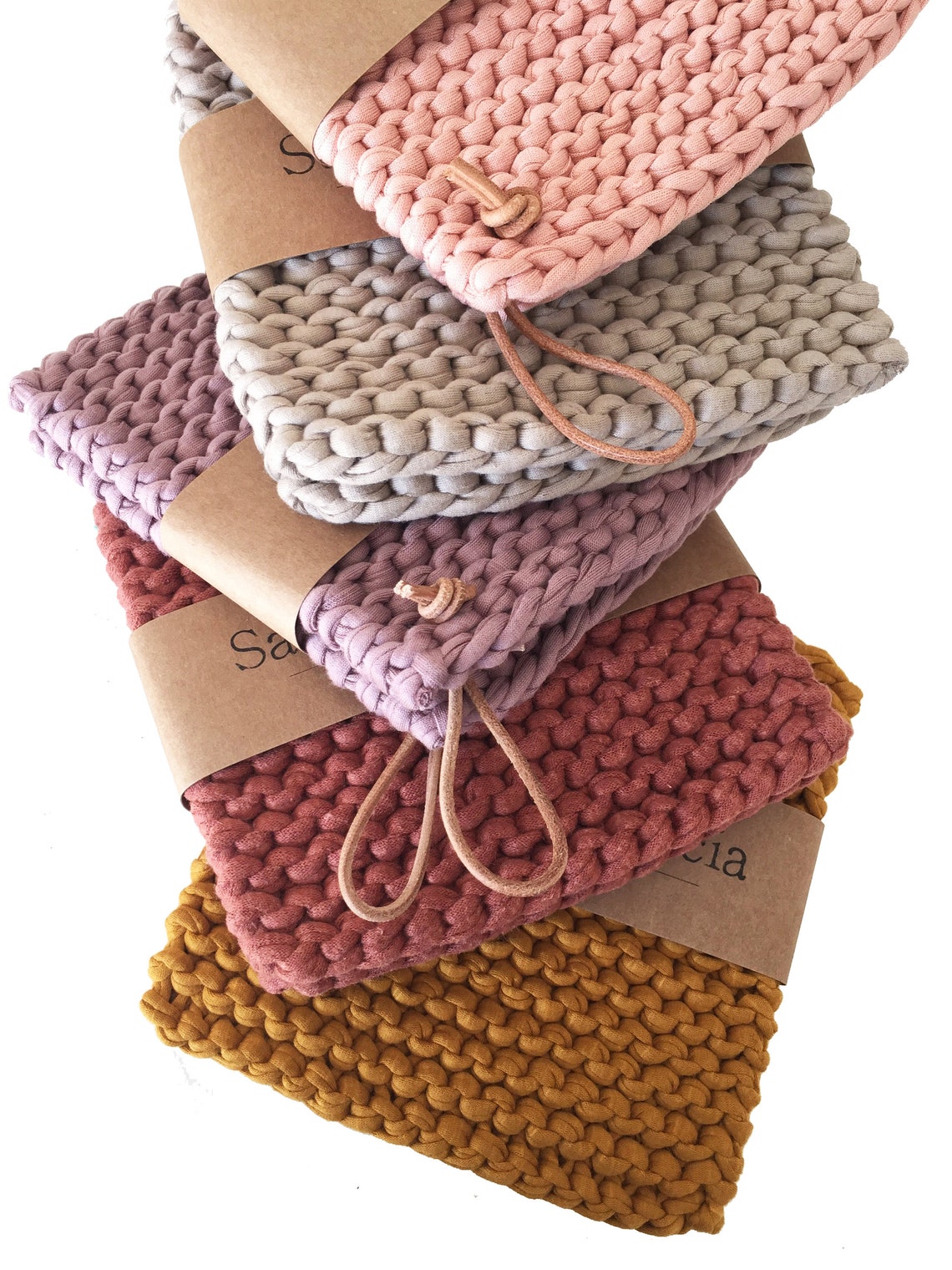 Knitted Potholders set of 2 Etsy