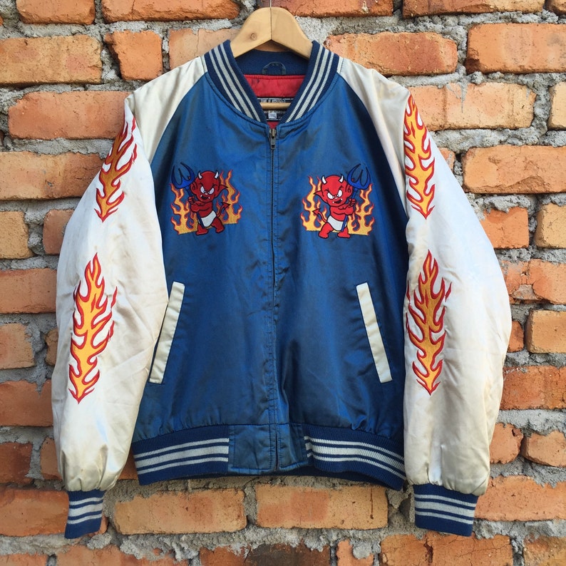 Vintage 90s SUKAJAN Power Devils USA los angeles jacket