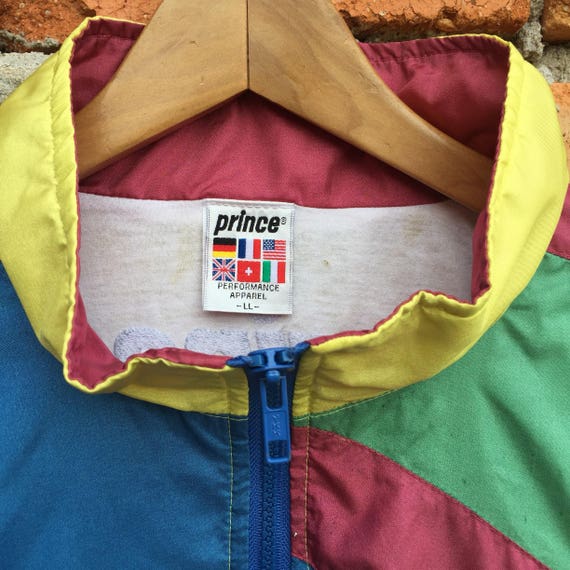 Rare PRINCE PRO STAFF trainer multicolore coupe-vent veste veste coupe-vent 14d0ca Rare PRINCE PRO STAFF trainer multicolore coupe-vent veste veste coupe-vent 14d0ca