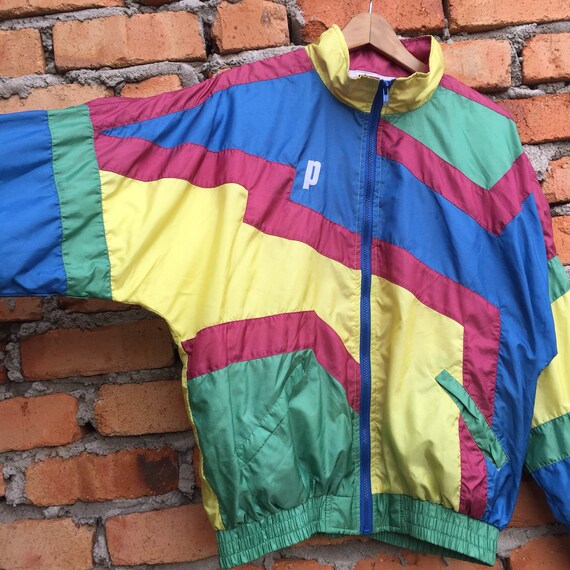 Rare PRINCE PRO STAFF trainer multicolore coupe-vent veste veste coupe-vent 14d0ca Rare PRINCE PRO STAFF trainer multicolore coupe-vent veste veste coupe-vent 14d0ca