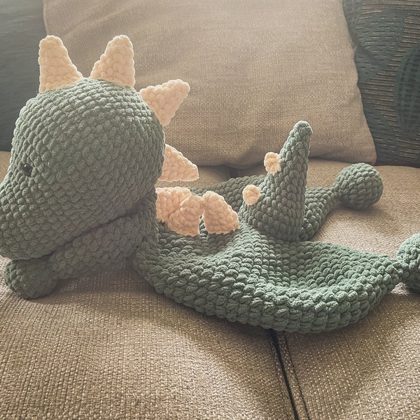 Dino Lovey, Dino, Crochet, Pattern, Snuggle, Blanket, Plush, Cute, Cuddly, Instant Download, Crochet Pattern, Amigurumi, Snuggler, Comforter