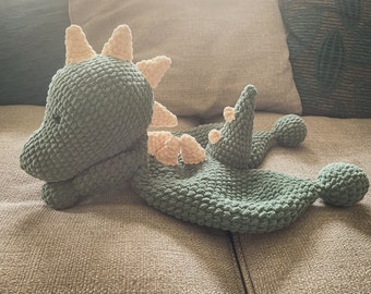 Dino Lovey, Dino, Crochet, Pattern, Snuggle, Blanket, Plush, Cute, Cuddly, Instant Download, Crochet Pattern, Amigurumi, Snuggler, Comforter