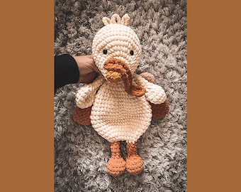 Turkey Lovey, Crochet Pattern, Instant Download, Crochet, Amigurumi, Lovey, Turkey, Autumn, Fall, Thanksgiving, Snuggler, Snuggle, Plushie