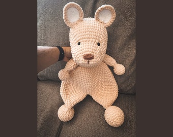 Crochet Teddy Bear Lovey Pattern: Amigurumi Snuggler (PDF Pattern)