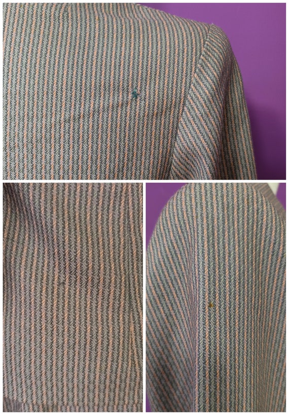 Vintage 1940s Grey and Pink Pin Stripe Wool Suit … - image 9