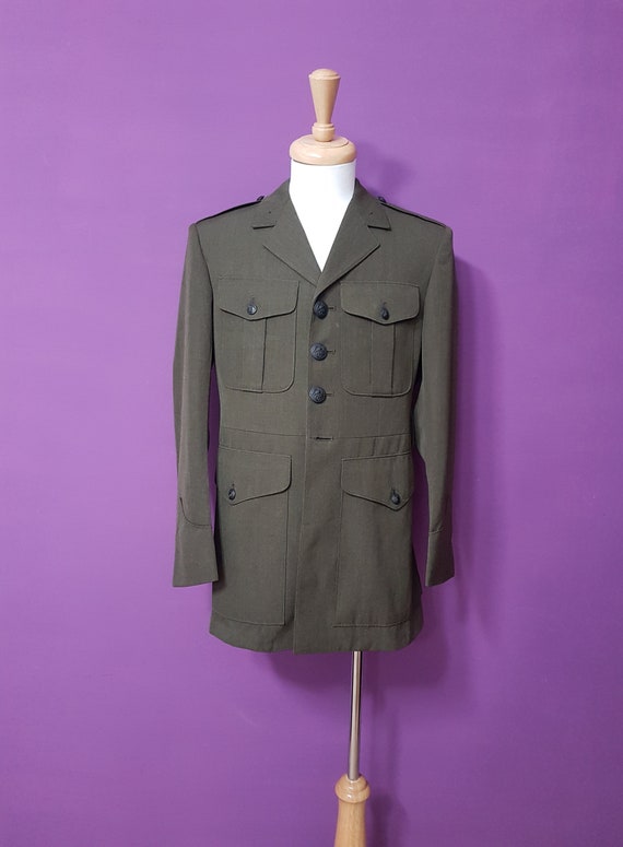 Vintage 1970's Men's Military Jacket Chest 39" Mad