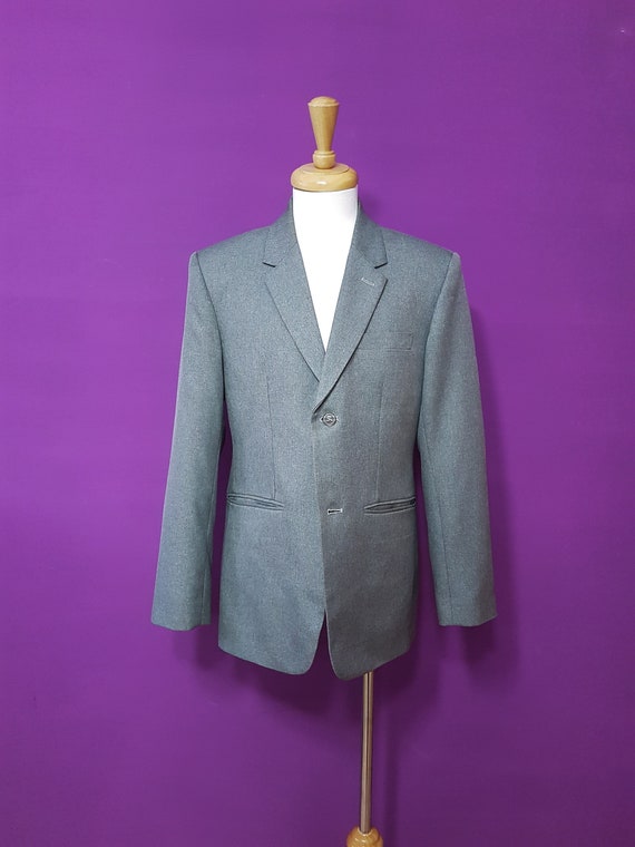 1960s Style Men's Light Grey Jacket Chest 39 Etsy