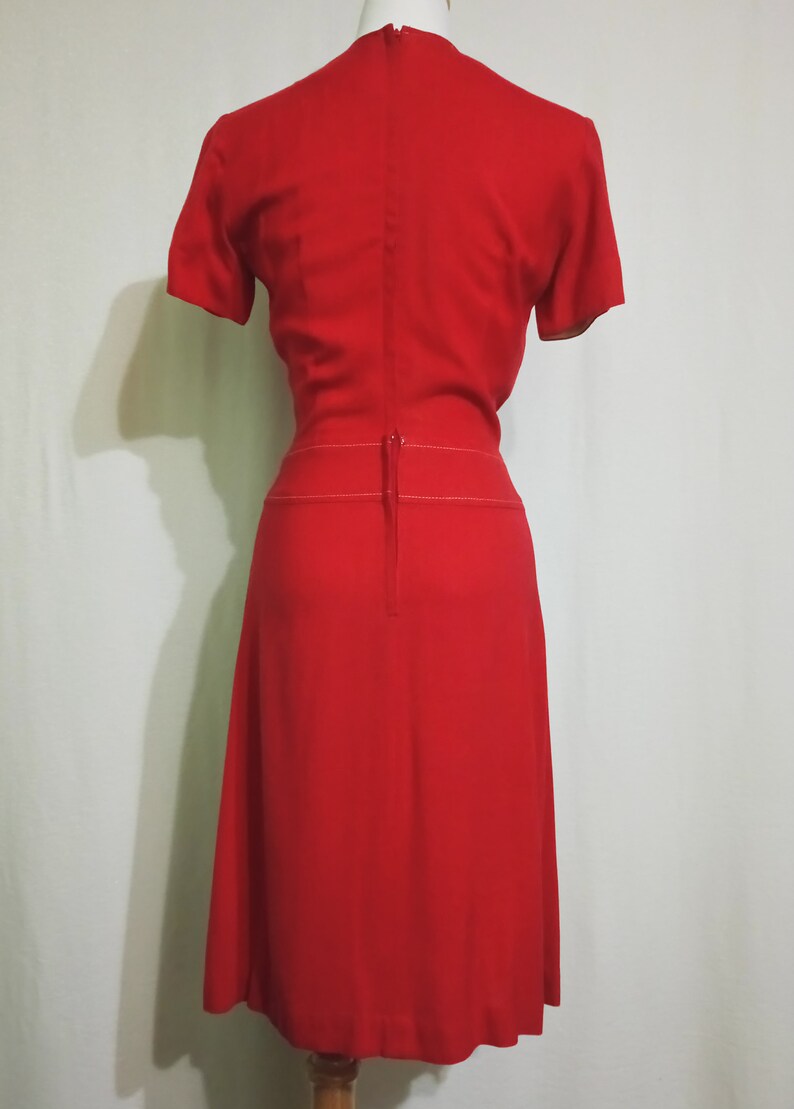 1960s Little Red/white Cotton Dress by Bobbie Brooks U.S.A Mod Etsy