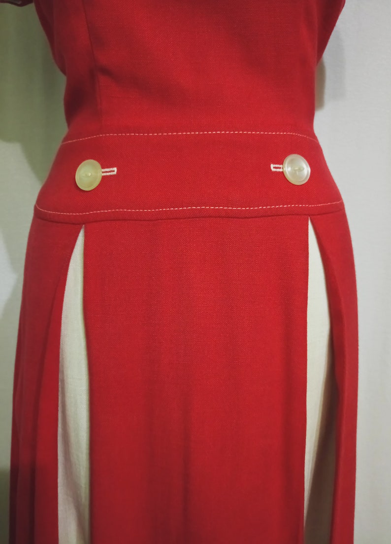 1960s Little Red/white Cotton Dress by Bobbie Brooks U.S.A Mod - Etsy ...