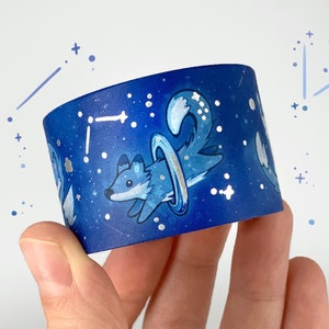 Süße Washitape-Rolle: Kleine Weltraumfüchse – japanisches Papier, Klebeband, Schreibwaren, Scrapbooking und Bullet Journal