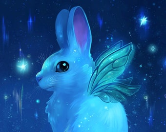 Conejo de hadas: Ilustración impresa