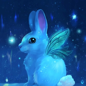 Lapin-fée  :  illustration imprimée