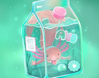 Cute Axolotl Art Etsy Cute Axolotl Art Etsy
