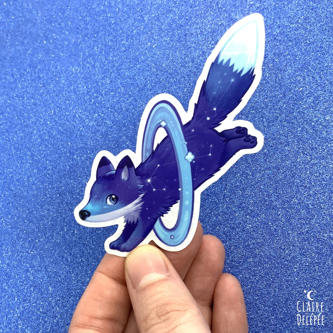 Cute Space Fox Sticker | Computer Stickers : a Kawaii Animal From the ...