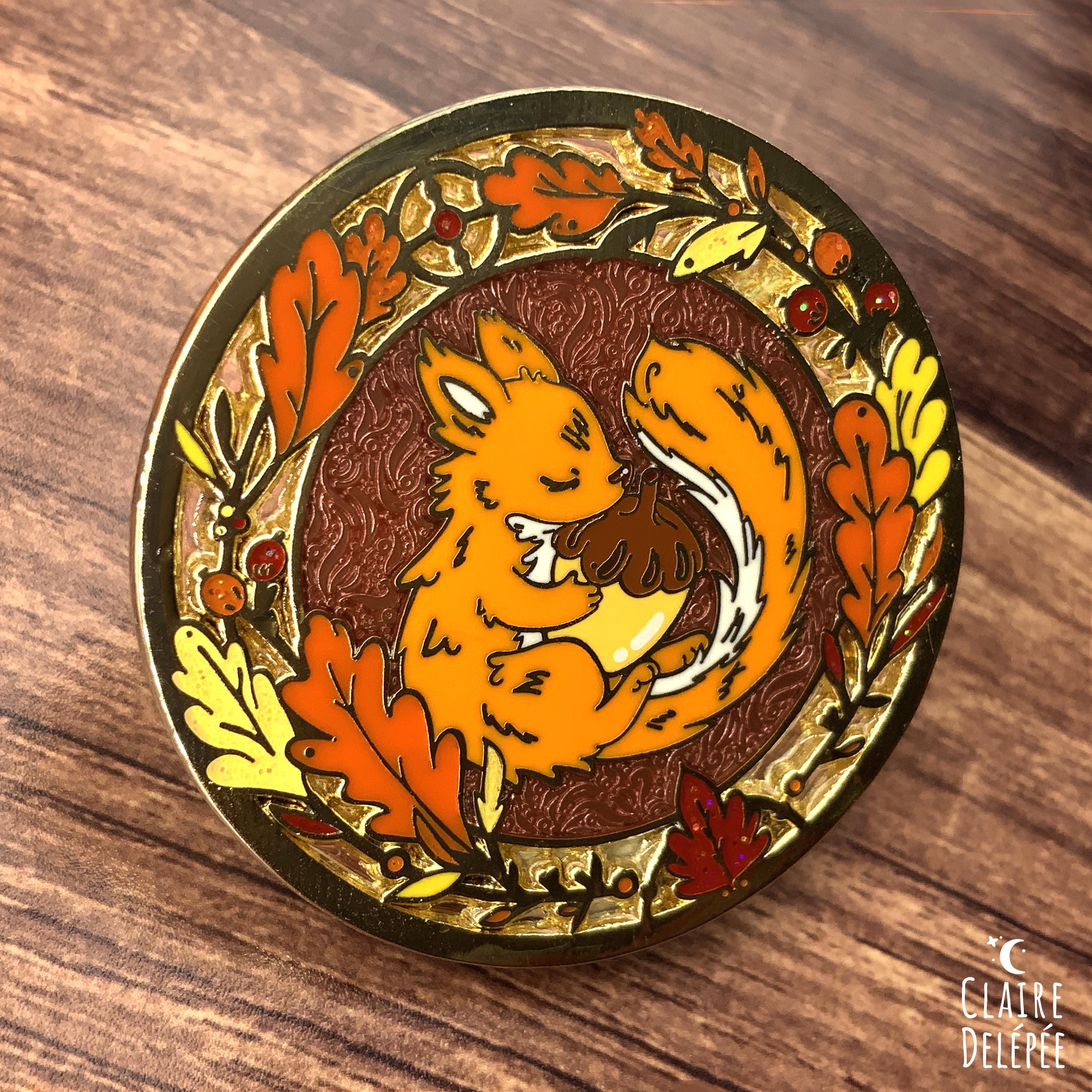 Broche écureuil Vintage - Jolie Broche Animalière D'occasion, Parfaite Pour Customiser Tes Looks