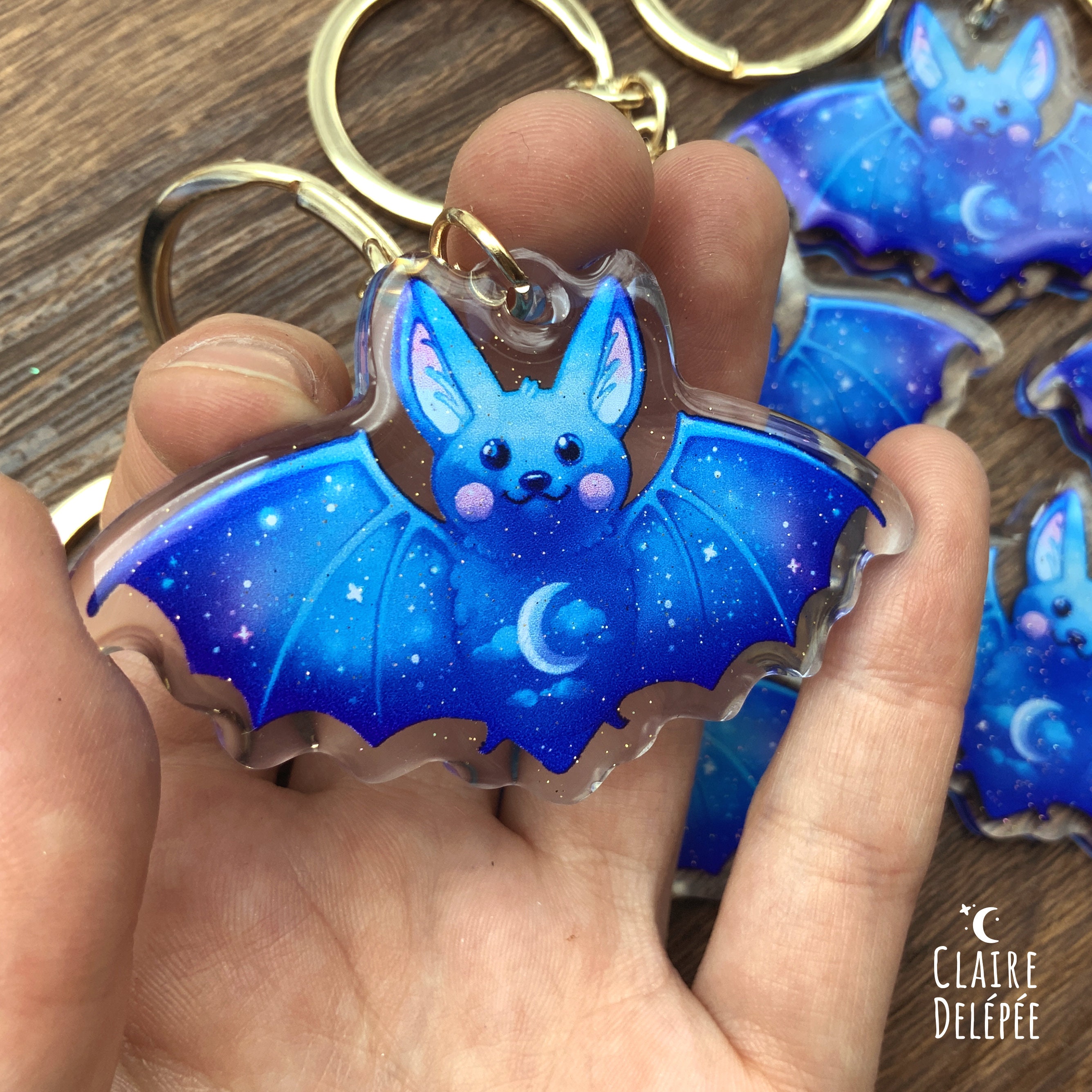 Cute Bat Keychain Acrylic Charm of a Bat Bat Gift Cute Etsy
