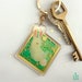 Cute Rabbit Keychain : a Sleeping Bunny in a Gold Frame With - Etsy