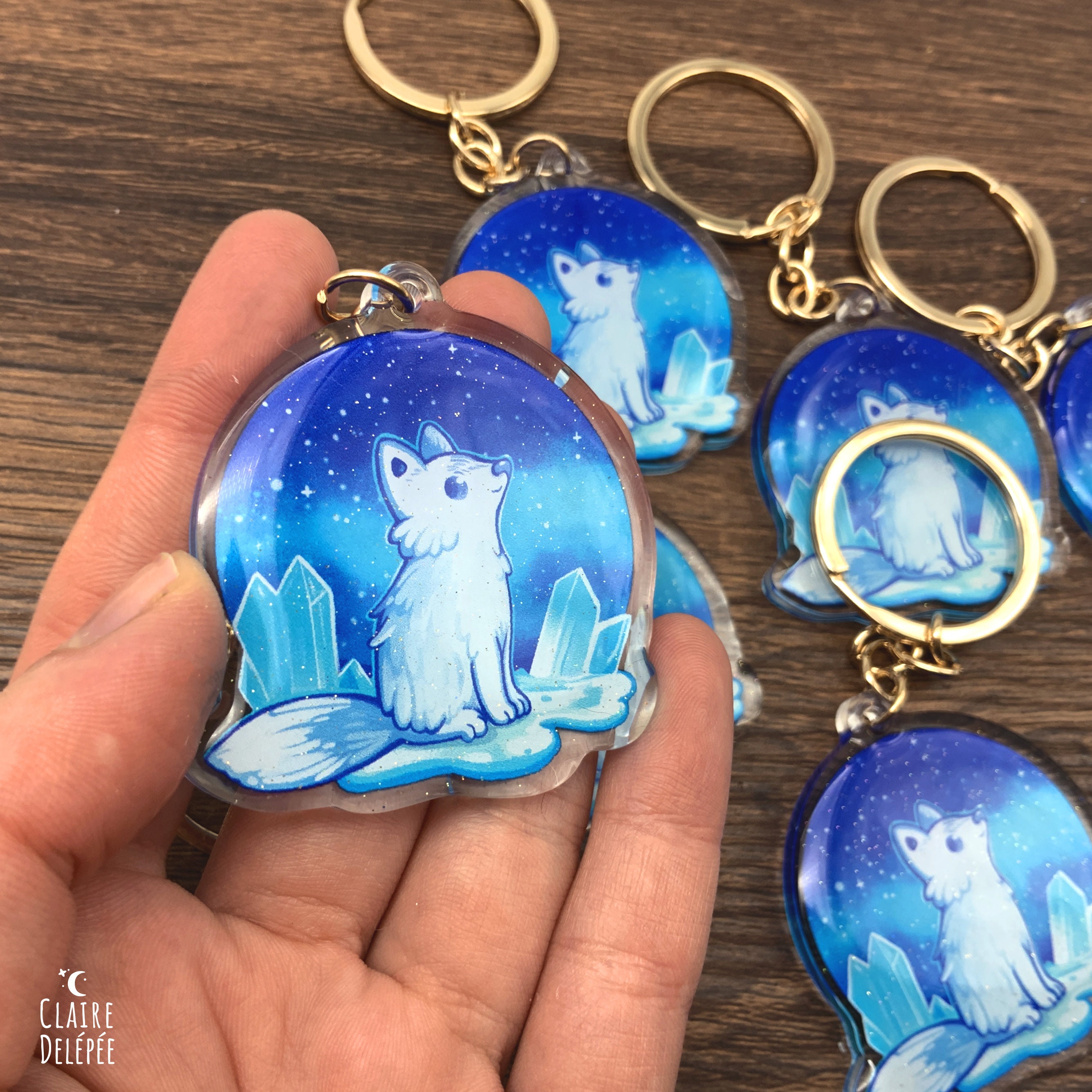 Cute Key Chains a White Fox Keychain Fox Accessories Etsy