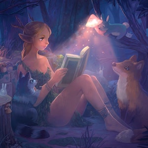 Carte postale : Le coin de lecture