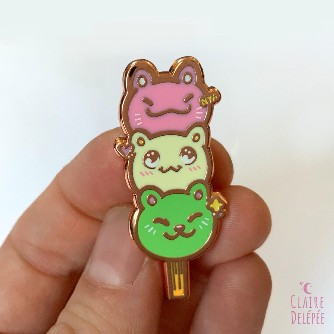 Dango Pin Cute Dango Enamel Pin Featuring Three Little Cats - Kawaii Animal ...