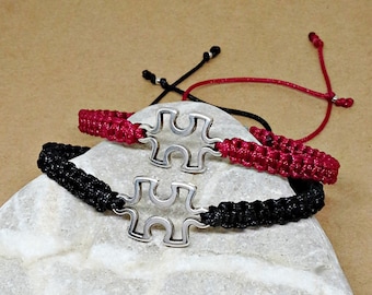 Puzzleteil Armband, Armband für Paare, Autismus Puzzle Armband, Armband für Lehrer, Freundschaftsgeschenk, Geschenk für Männer #B0192